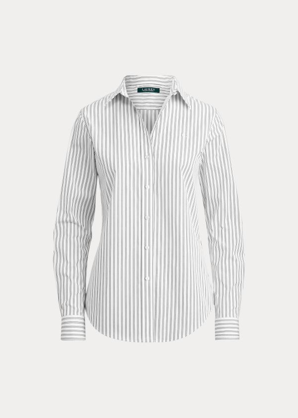 Camisa Ralph Lauren Easy Care Striped Mulher 71054-QVSX